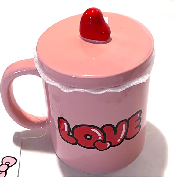 Hello Kitty HAPPY KISS DAY Ceramic Mug with Lid Pink - Picture 15 of 17